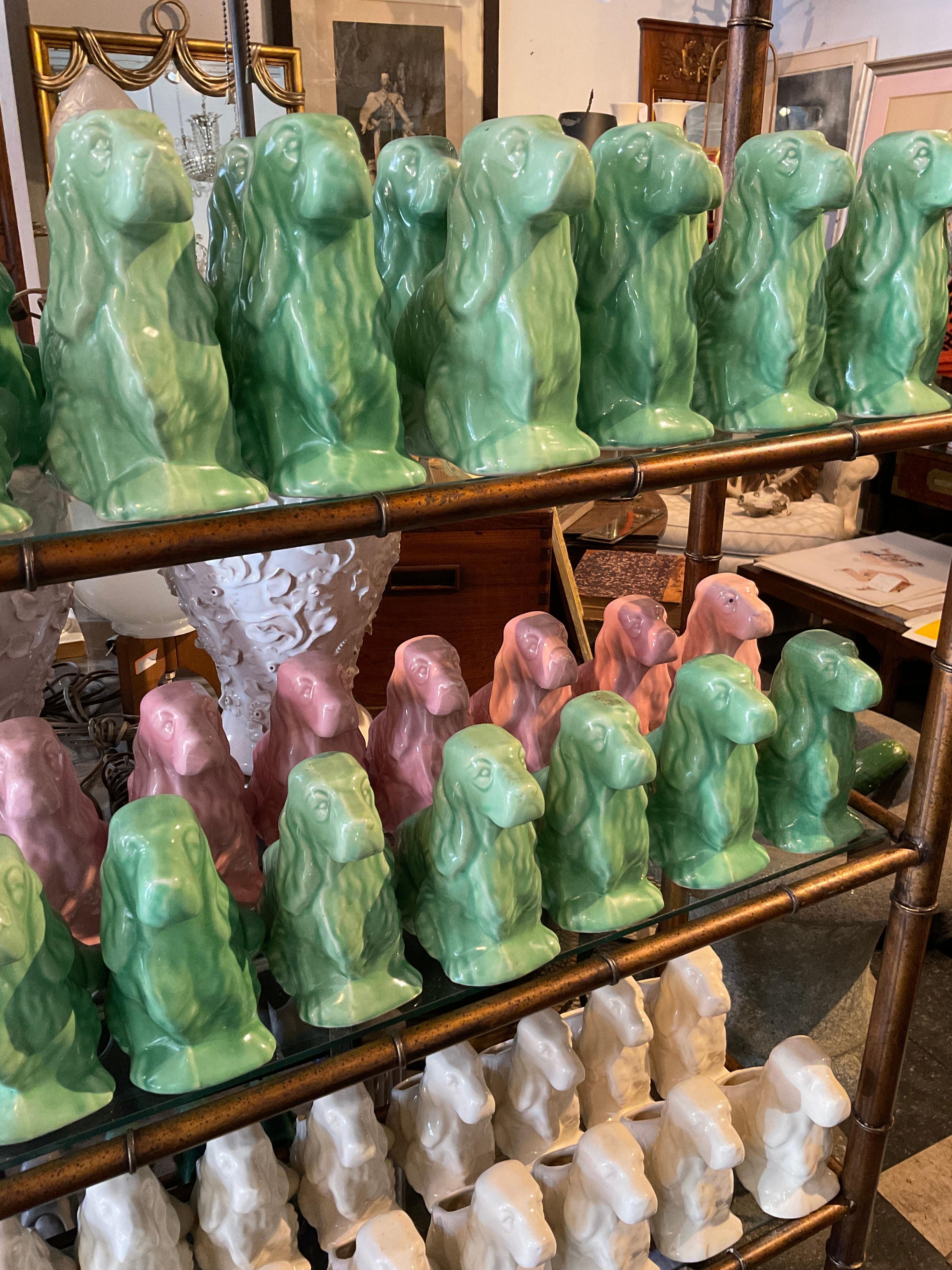 Collection Of  86 , 1950s Cocker Spaniel Planters By Shawnee Pottery In Good Condition For Sale In Tarrytown, NY