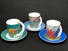 Collection of 9 Espresso Mocca Coffee Cup and Saucer Rosenthal Studio Line