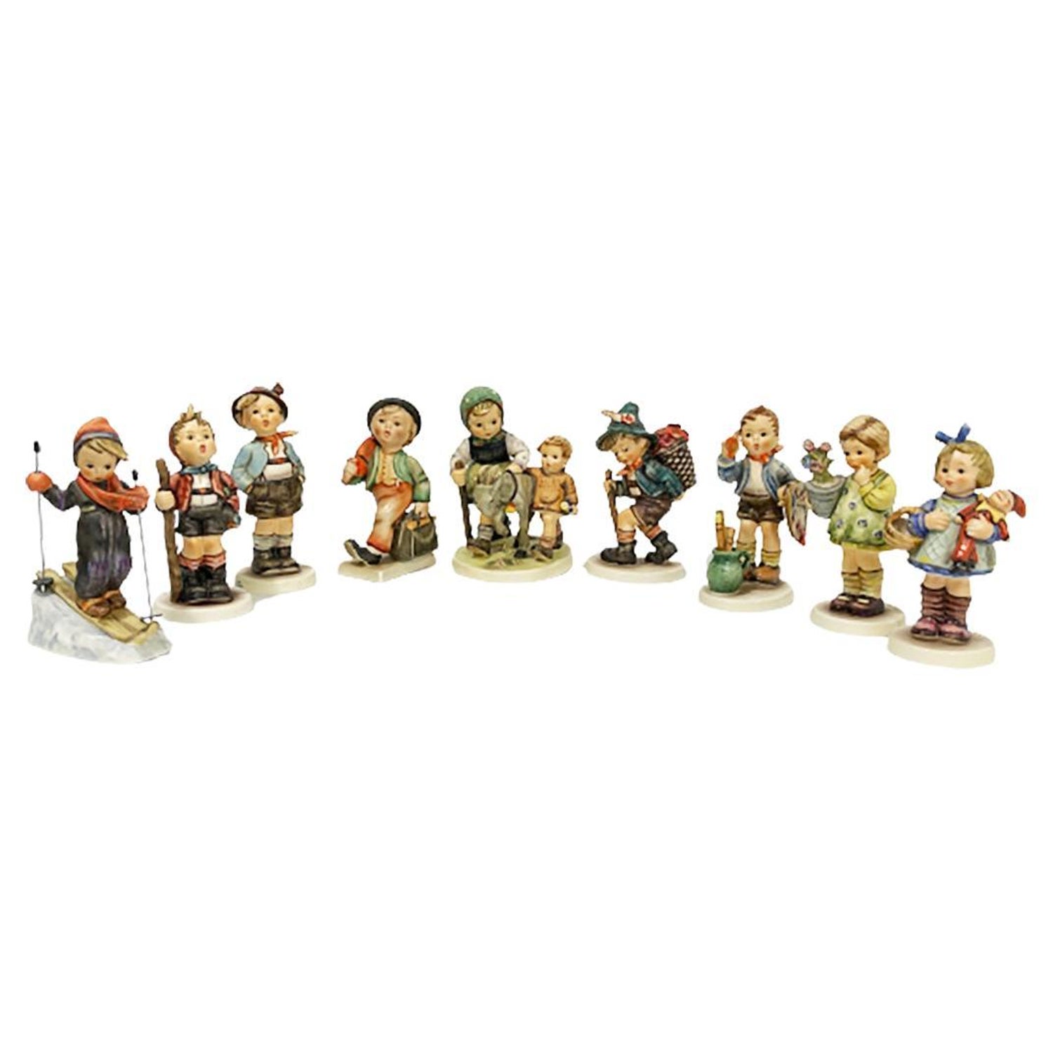 Collection of 9 figurines of M.I. Hummel, Goebel West Germany For Sale at  1stDibs