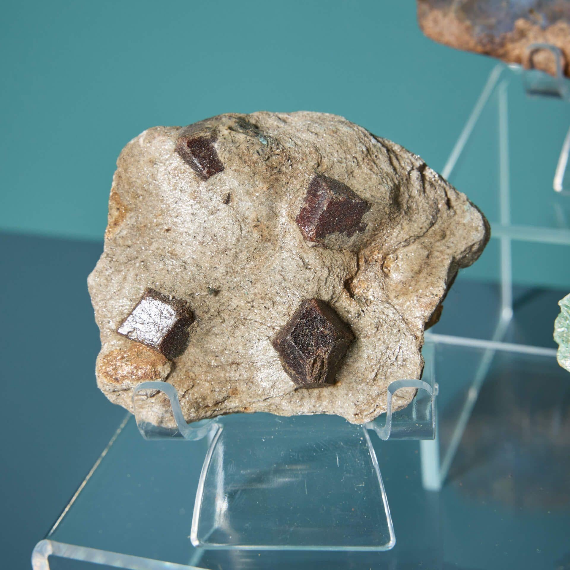 Ametista Collectional di 9 minerali preistorici tra cui ametista, agata e fuchsite in vendita