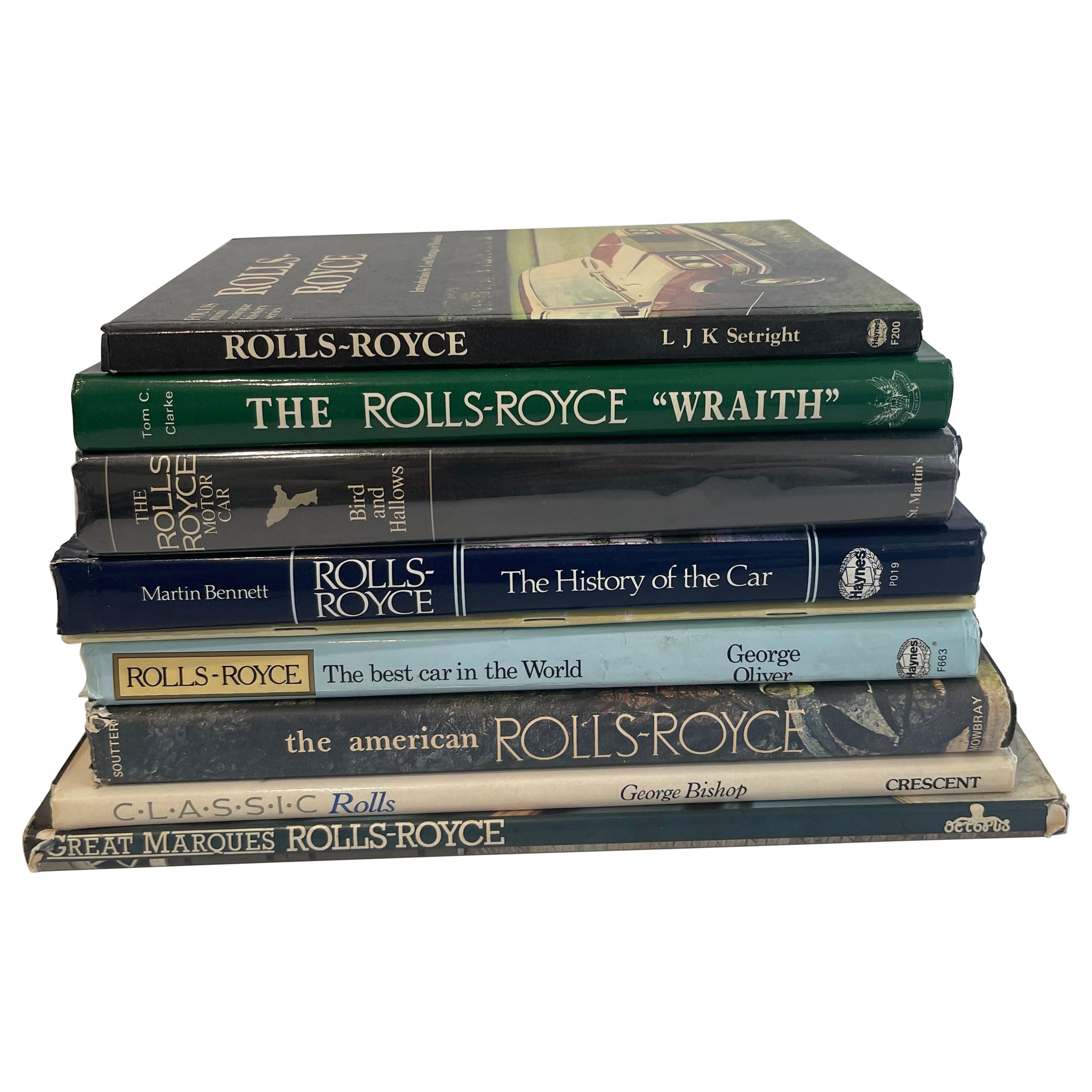 Collectional de 9 livres sur l
automobile Rolls Royce