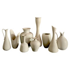 Collection of 9 Vases by Gunnar Nylund for Rörstrand, Sweden