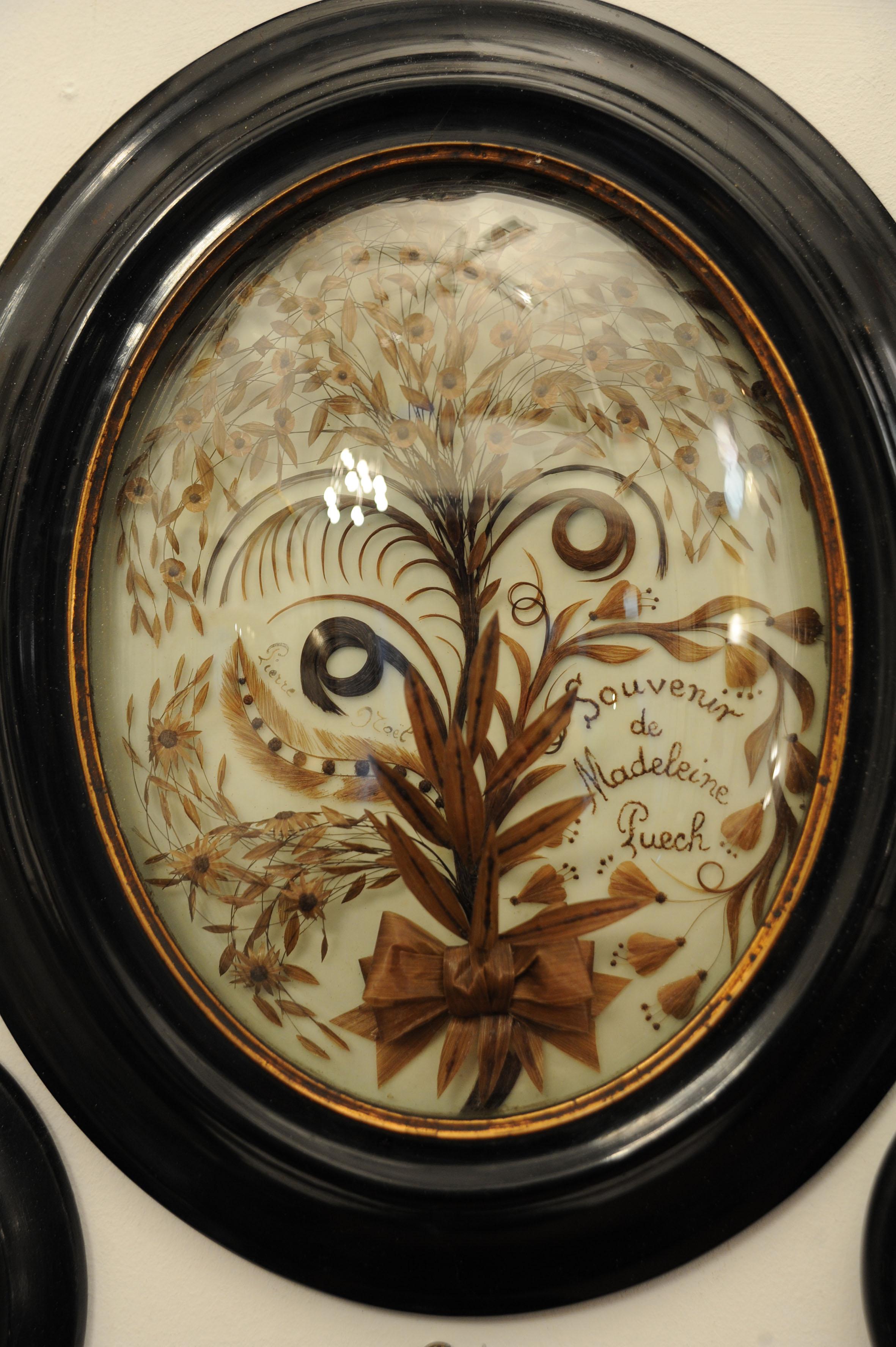 Collection of 90 19th-century hair items. For Sale 4