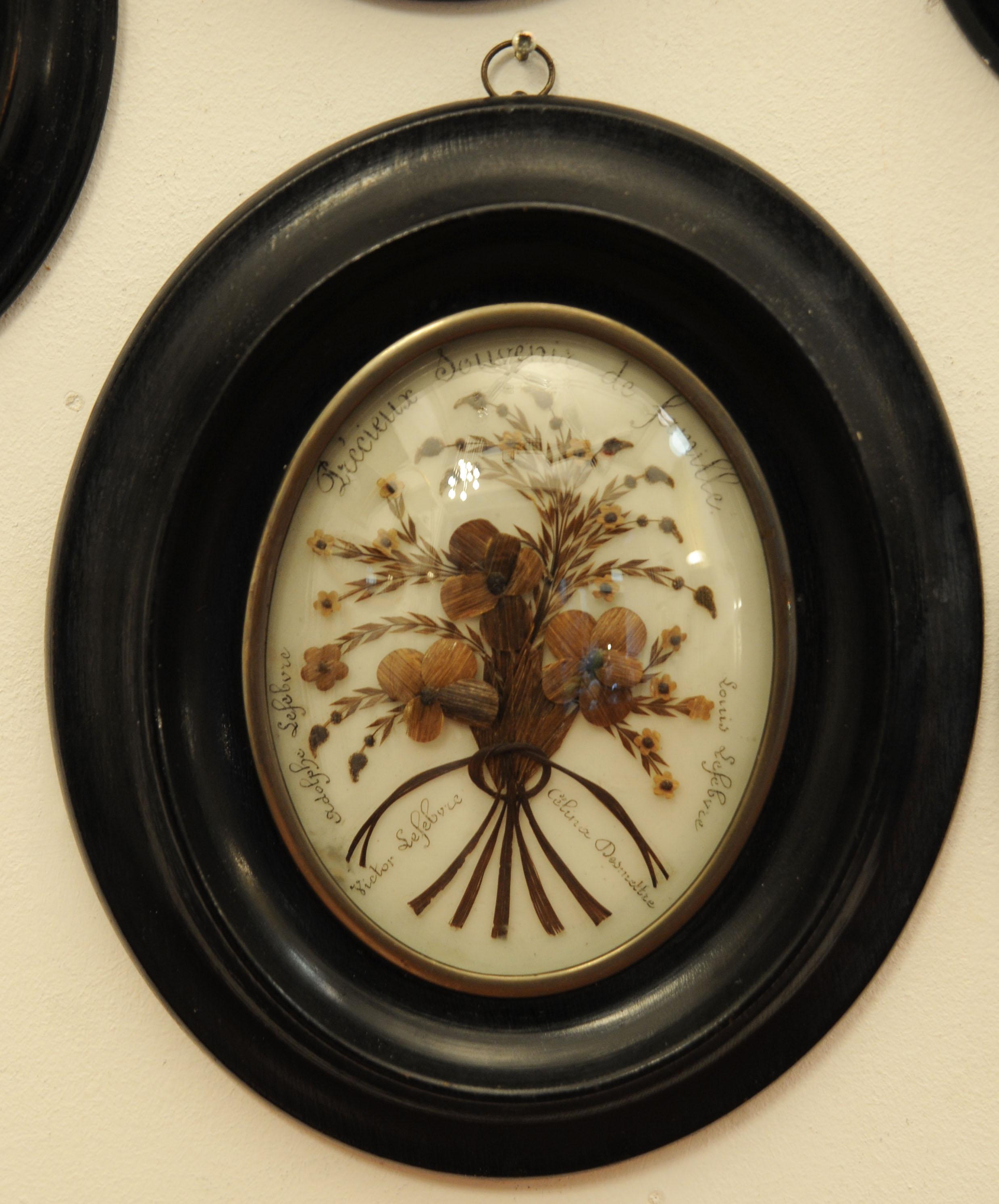 Collection of 90 19th-century hair items. For Sale 13