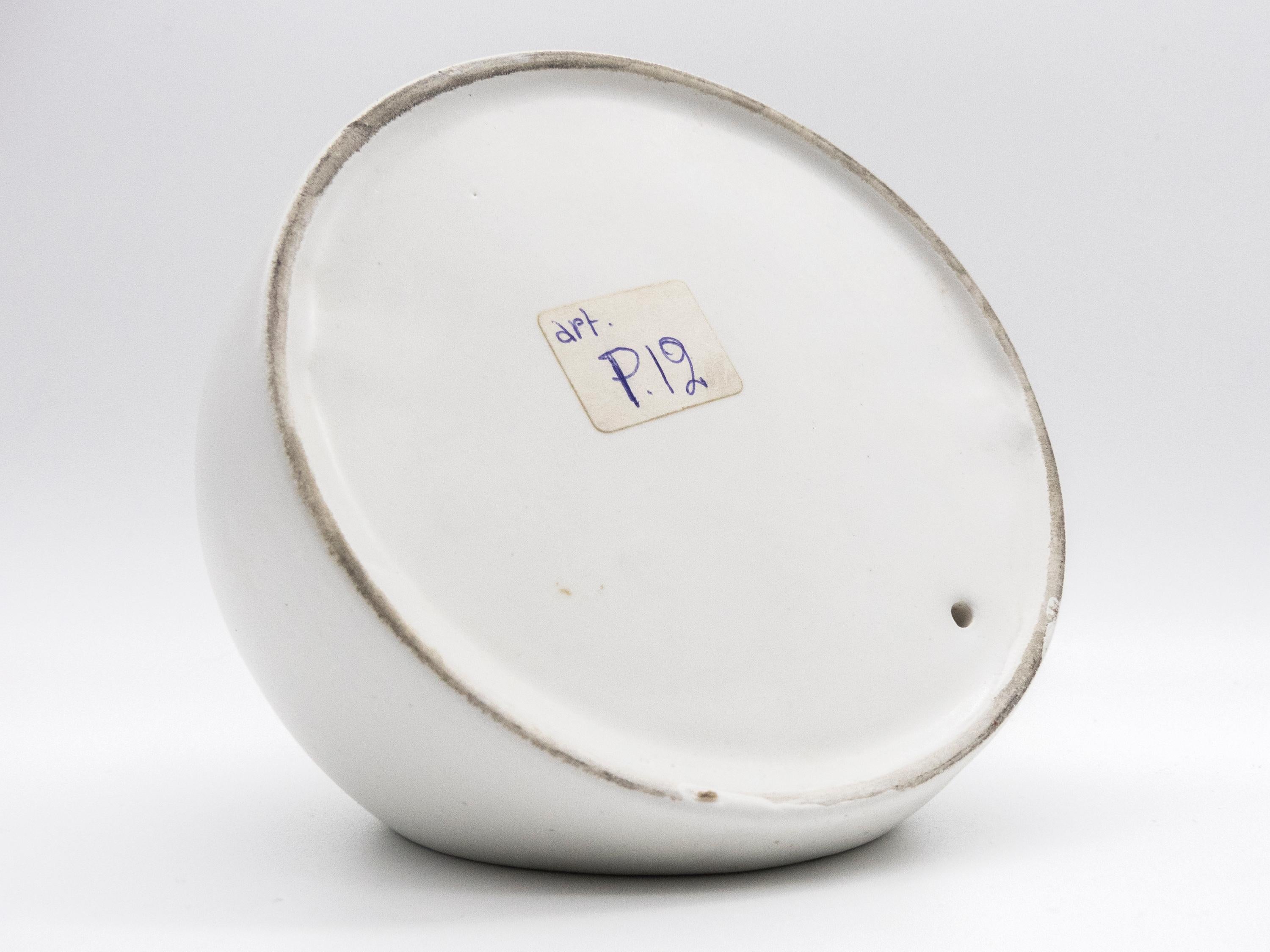 Mid-20th Century Collection of Ambrogio Pozzi White Midcentury Organic Ceramic Vases, 1950s