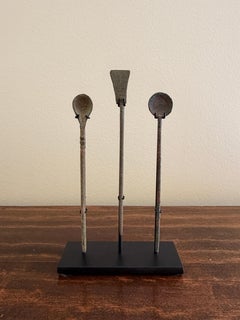 Collection of Ancient Roman Bronze Medical Instruments on Custom Steel Mounts