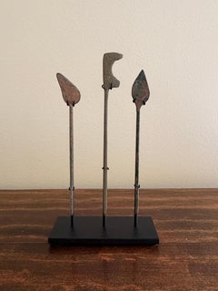 Collection of Ancient Roman Bronze Medical Instruments on Custom Steel Mounts