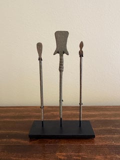 Collection of Ancient Roman Bronze Medical Instruments on Custom Steel Mounts