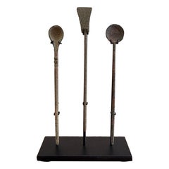 Collection of Ancient Roman Bronze Medical Instruments on Custom Steel Mounts