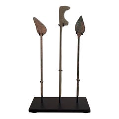 Collection of Ancient Roman Bronze Medical Instruments on Custom Steel Mounts