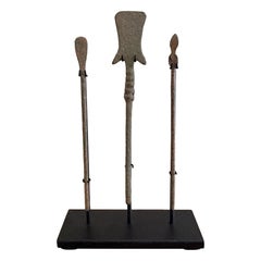 Collection of Ancient Roman Bronze Medical Instruments on Custom Steel Mounts