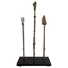 Collection of Ancient Roman Bronze Medical Instruments on Custom Steel Mounts