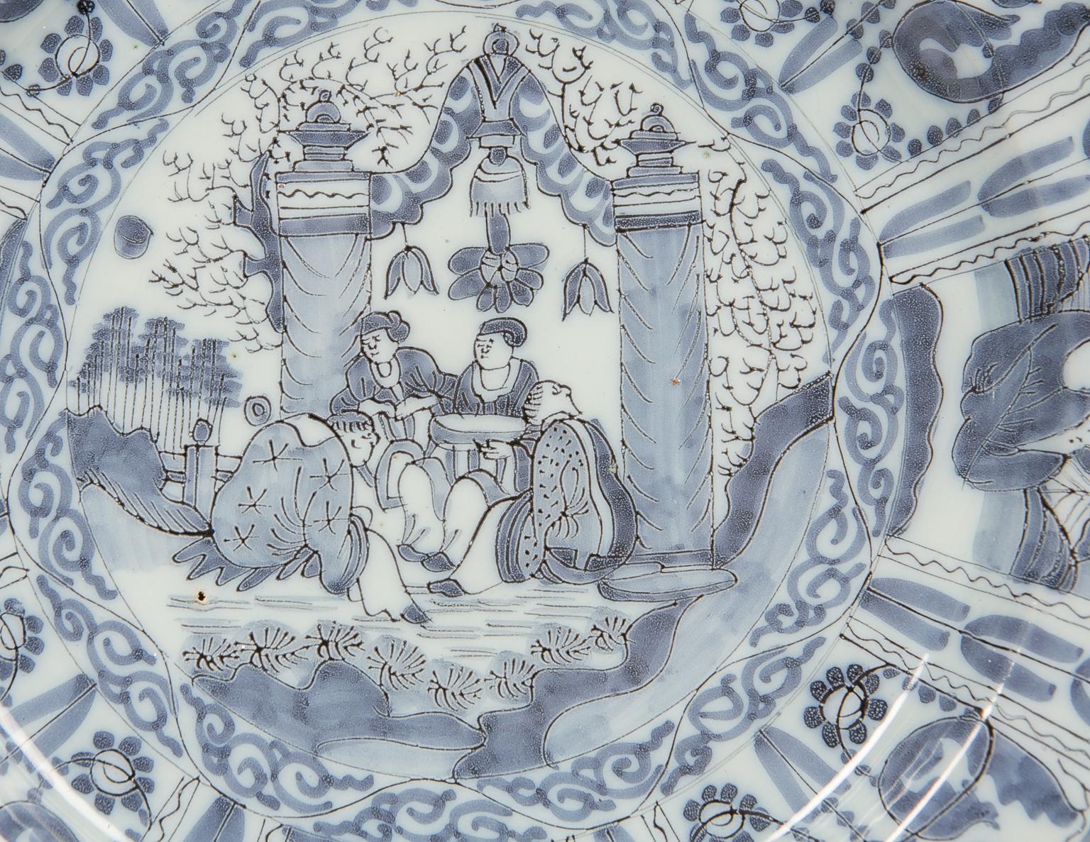 Collection of Antique Delft with Chinoiserie Decoration Early 18th Century 8