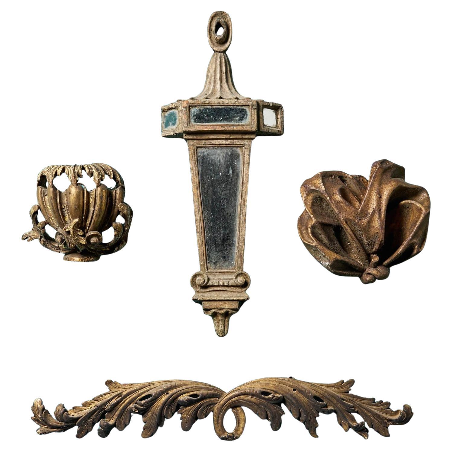 Collection of Antique Gilded Architectural Carvings