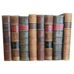 Collection of Antique Leather Bindings for Decoration, 19th Century