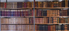 Collection of Antique Leather Bound Books 48 Linear Feet