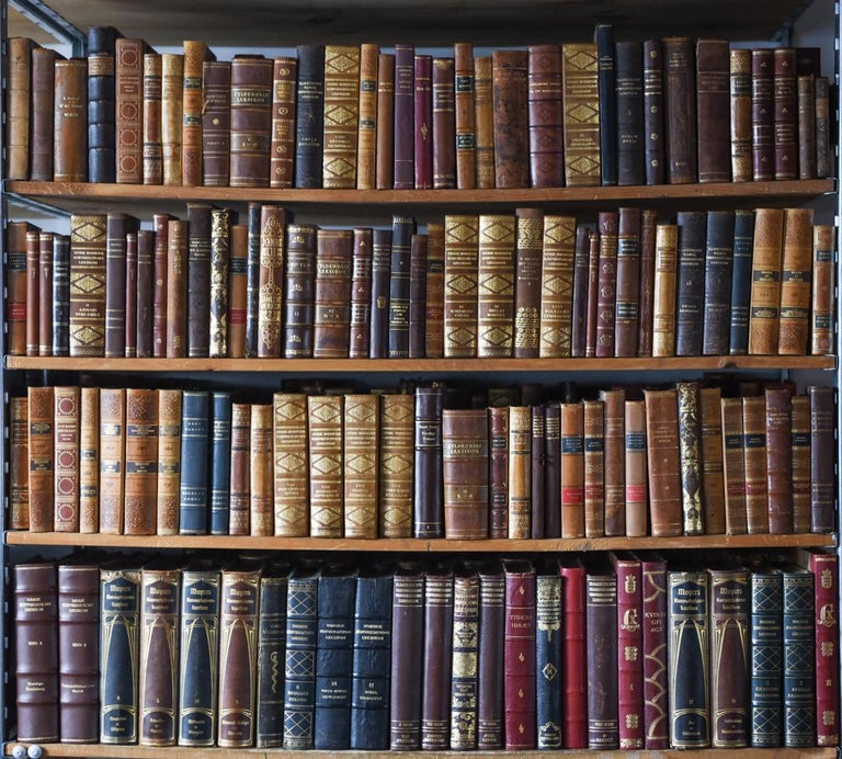 Collection of Antique Leather Bound Books 50+ Linear Feet at 1stDibs