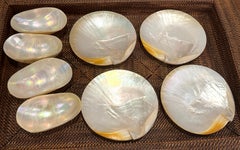 Collection of Antique Mother of Pearl Caviar Serving Pieces