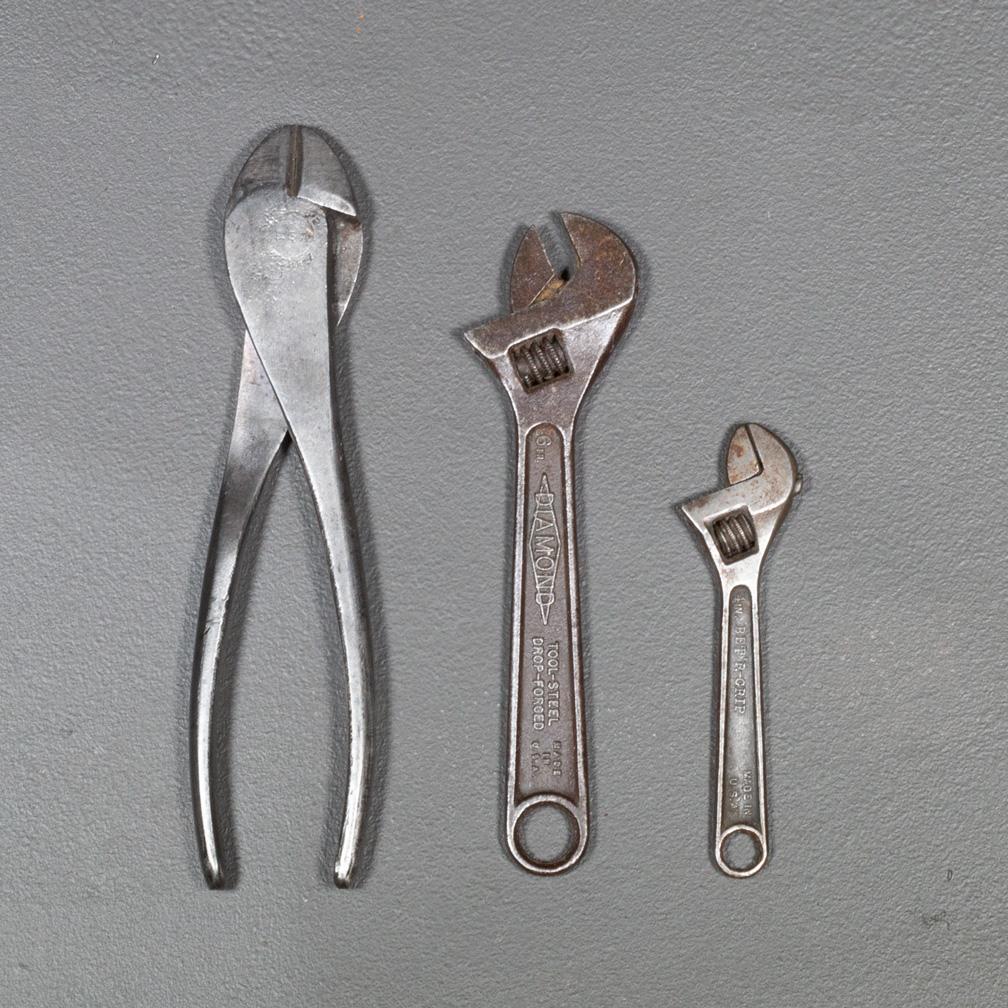 Industrial Collection of Antique Screwdrivers and Wire Cutter c.1940