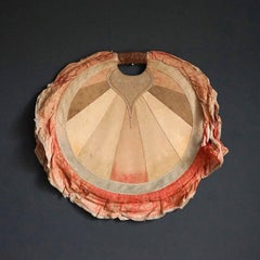 Collection of Antique South Indian Silk Embroidered Hand Fans Textile Embroidery
