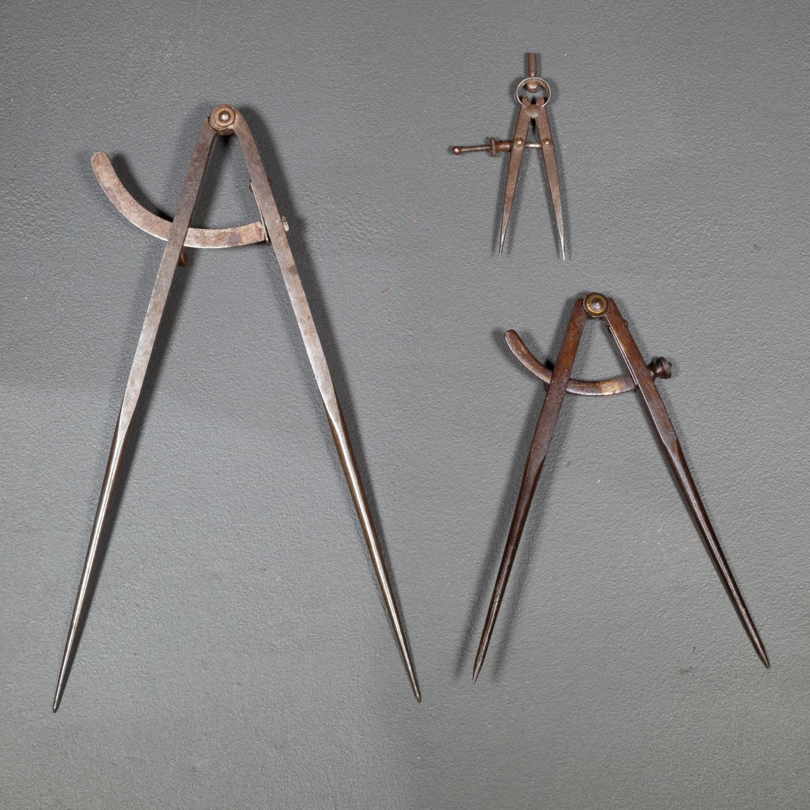 20th Century Collection of Antique Steel Wing Dividers