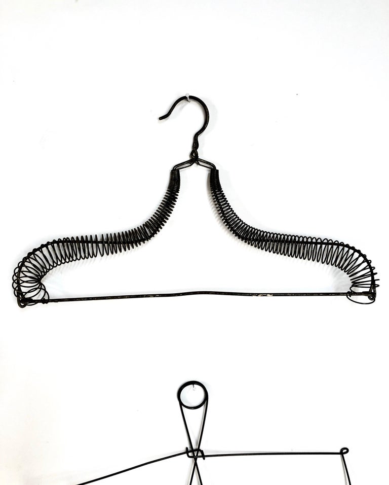 Collection of Antique Unusual Wire Clothing Hangers For Sale at 1stdibs