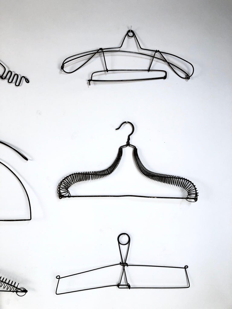 Collection of Antique Unusual Wire Clothing Hangers For Sale at 1stdibs