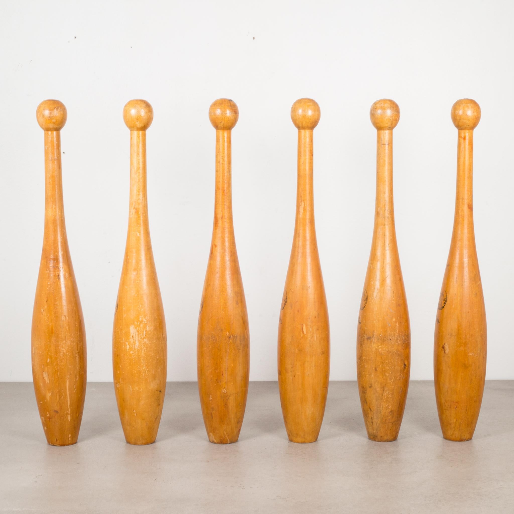 About

A collection of 4 antique solid wooden exercise/juggling with 