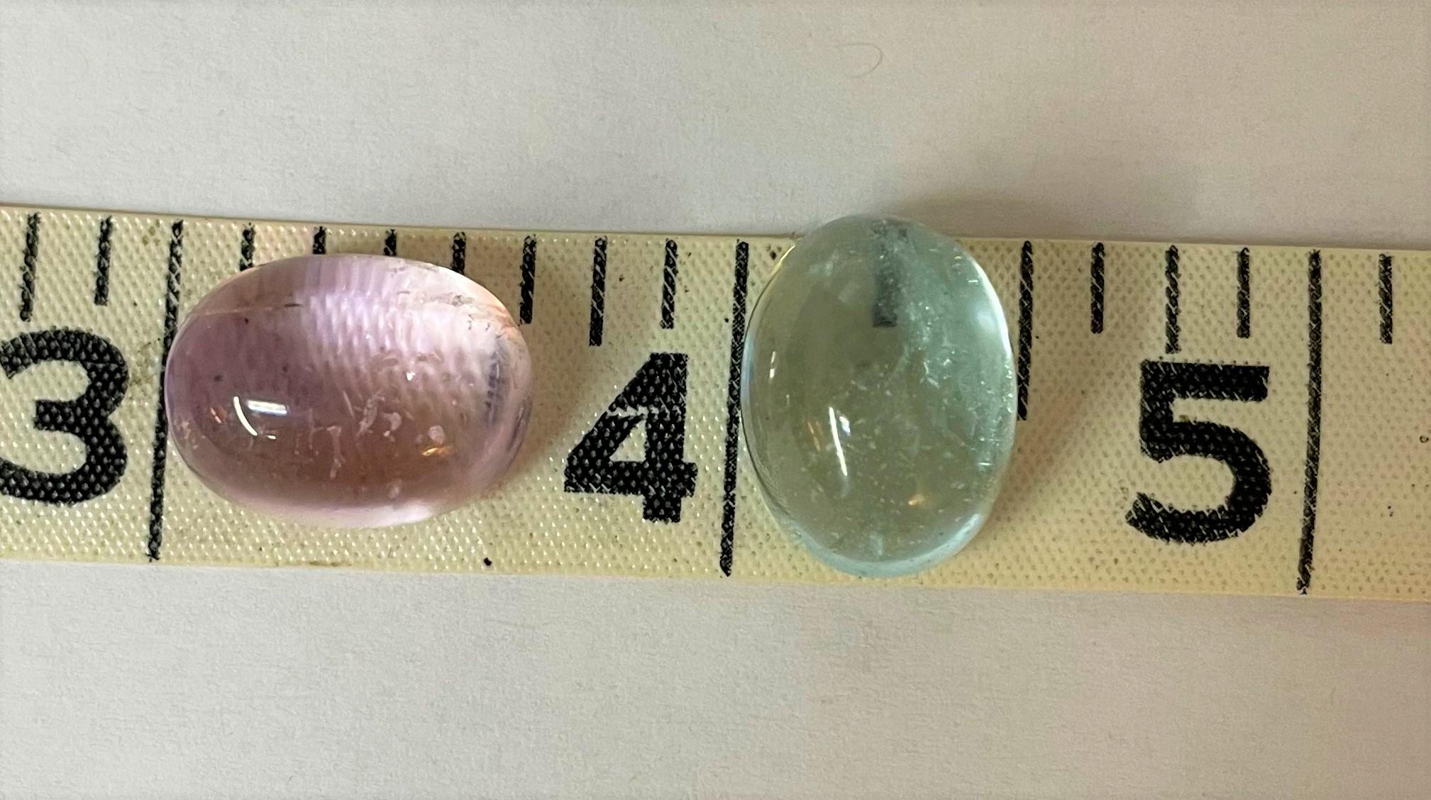 Collection of Aquamarine, Tourmaline & Kunzite Stones Cabochon Stones 243 tcw For Sale 2