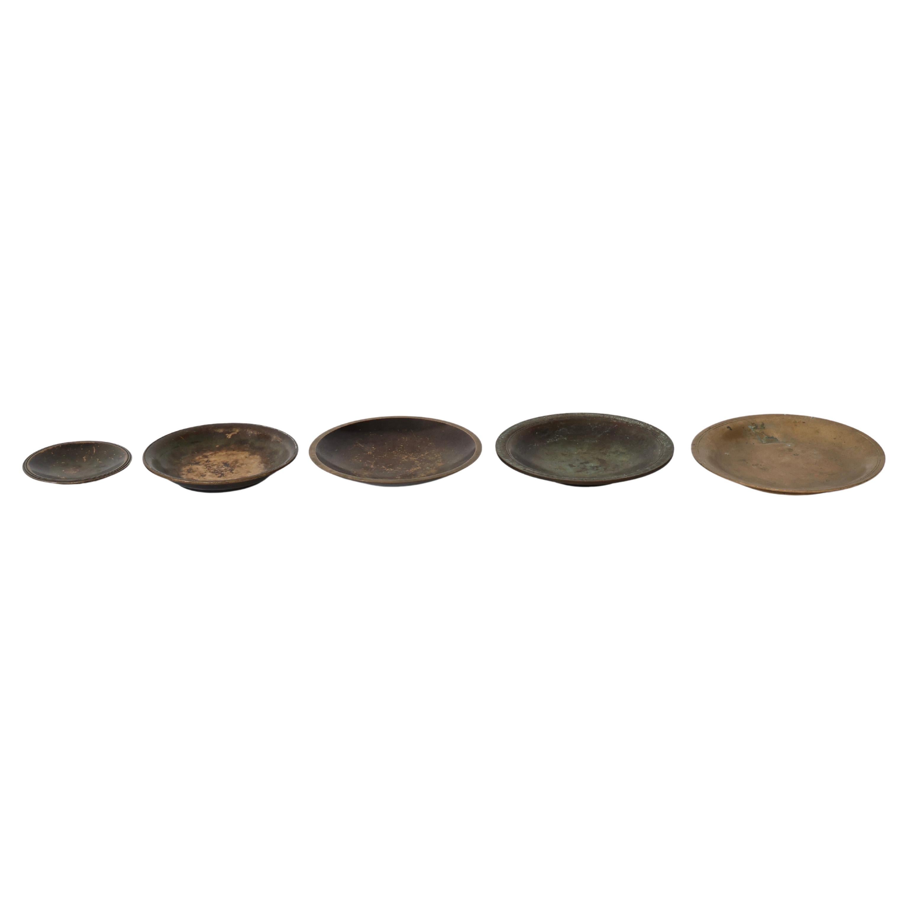 Collection de plaques en bronze Art déco réalisées par Just Andersen, années 1930, Danemark en vente
