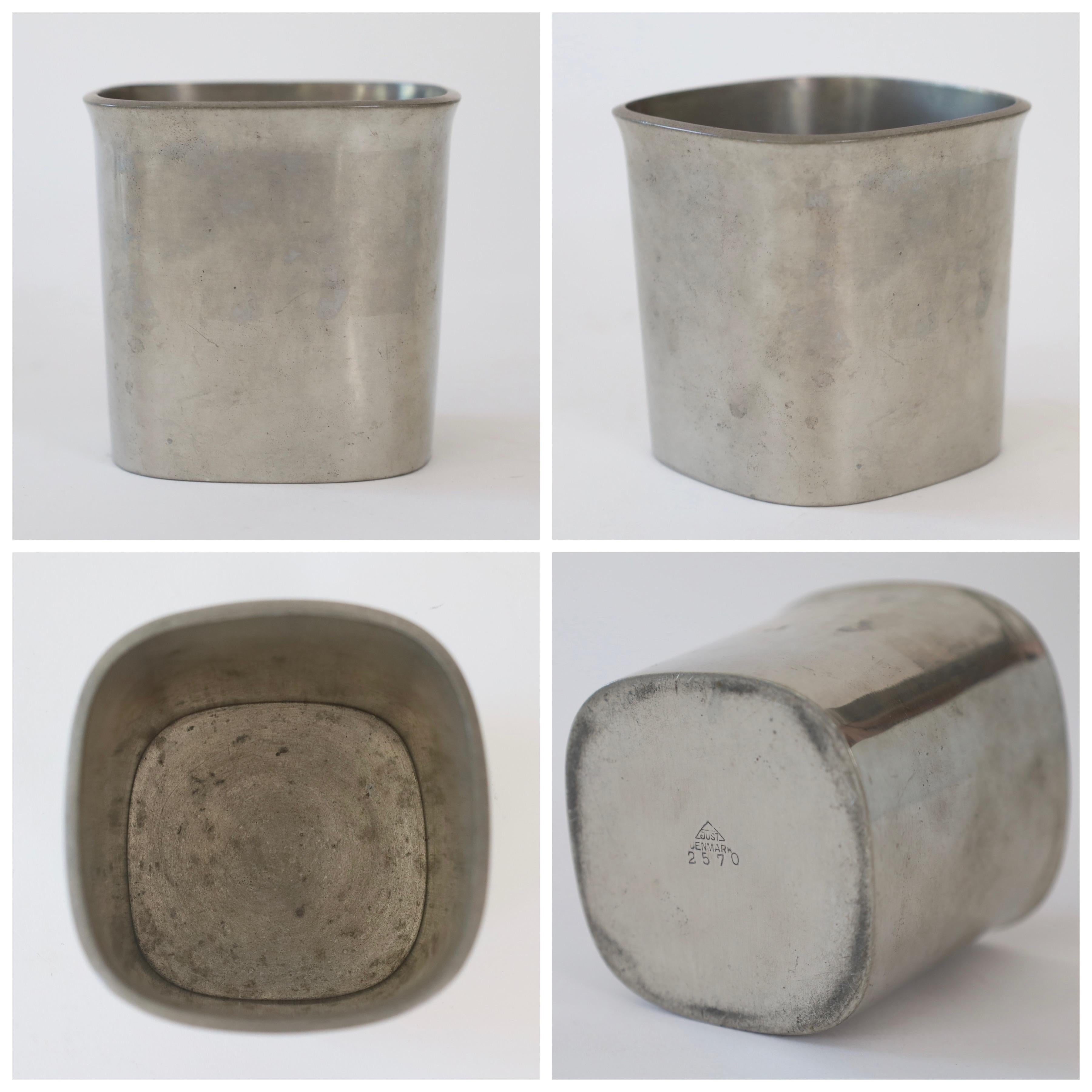 Collection of art deco Pewter vases by Just Andersen, 1930s, Denmark 6