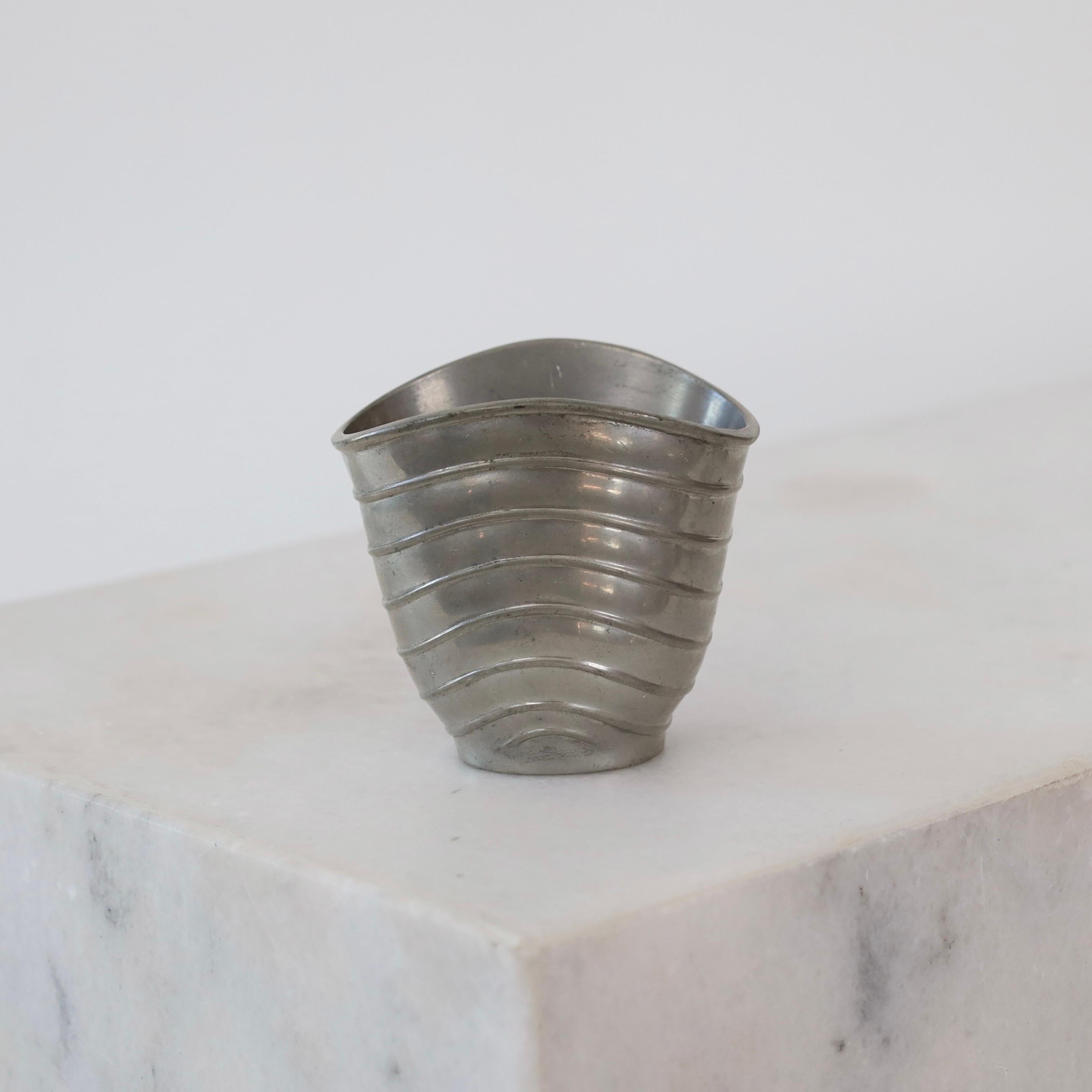 Metal Collection of art deco Pewter vases by Just Andersen, 1930s, Denmark