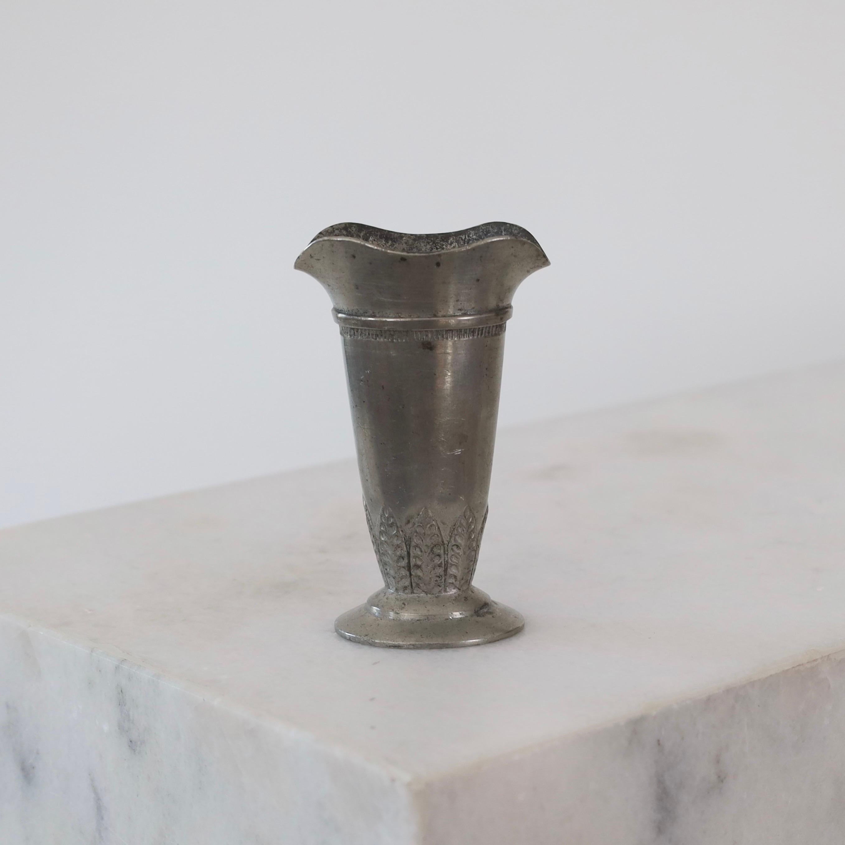 Collection of art deco Pewter vases by Just Andersen, 1930s, Denmark 1