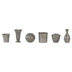 Collection of art deco Pewter vases by Just Andersen, 1930s, Denmark