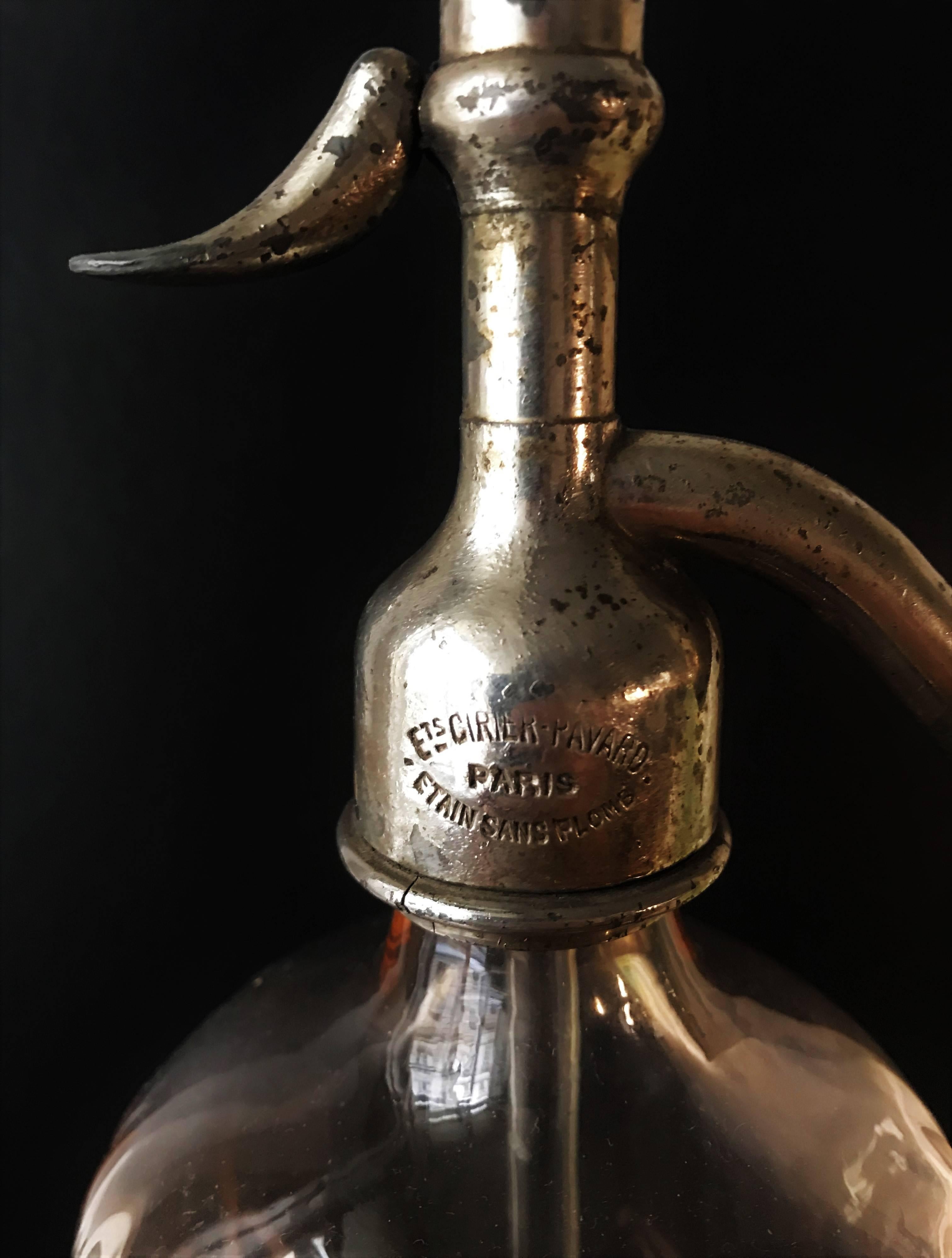 Collection of Art Nouveau Syphon Seltzer Bottles, Soda Bottle, 1900, France 5