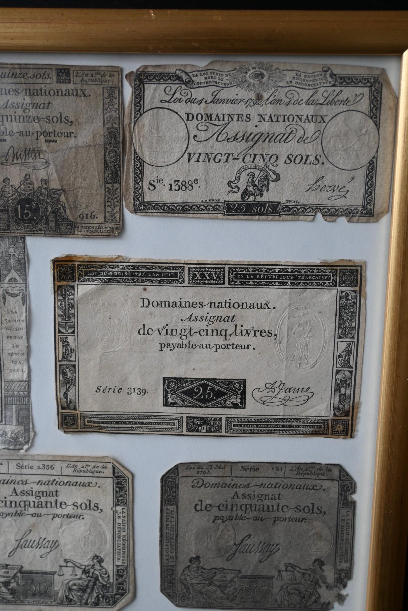 Colección De Assignats Monedas Revolucionarias Francesas, finales del siglo XVIII Luis XVI en venta