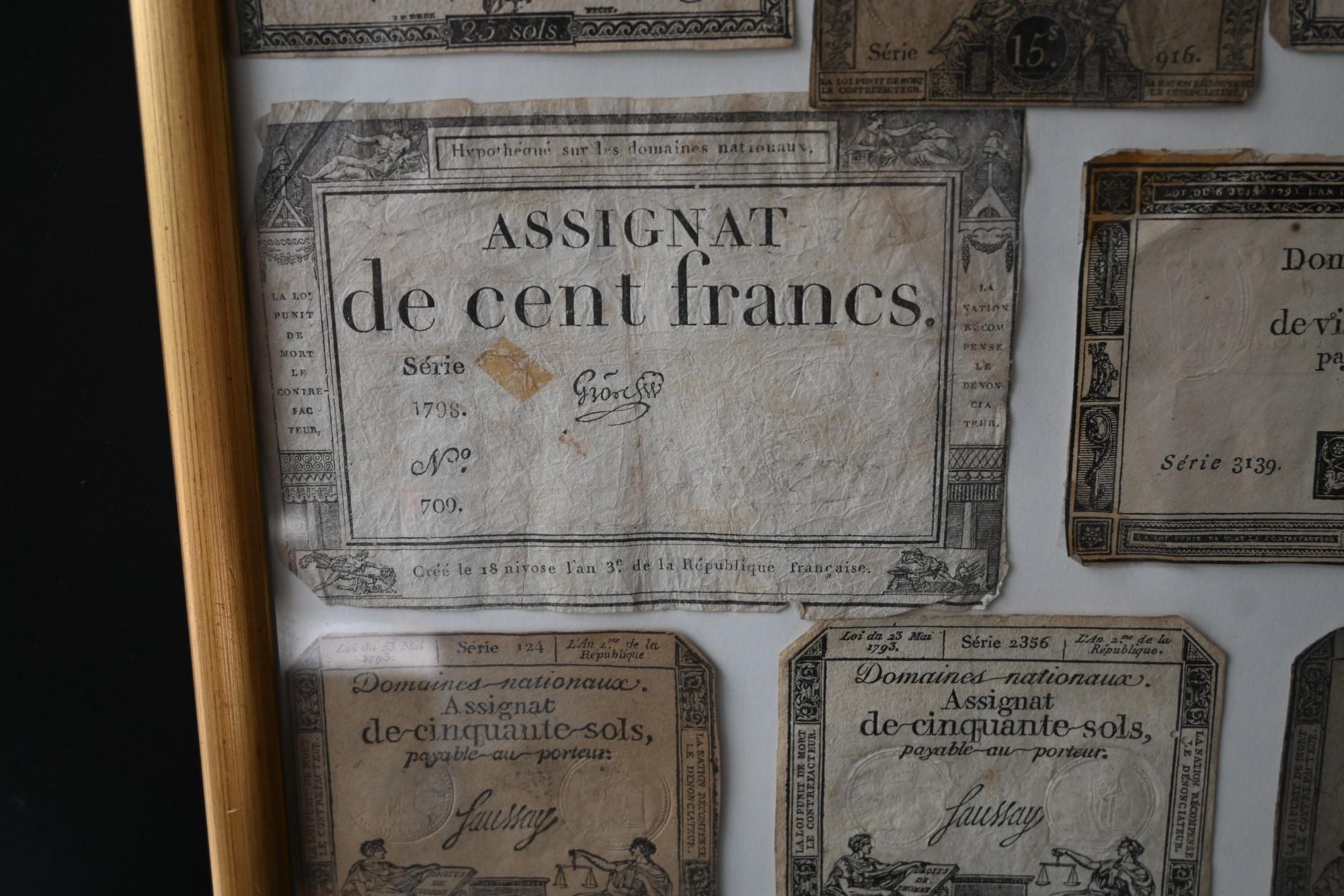 Colección De Assignats Monedas Revolucionarias Francesas, finales del siglo XVIII en Bueno estado para la venta en Bilzen, BE