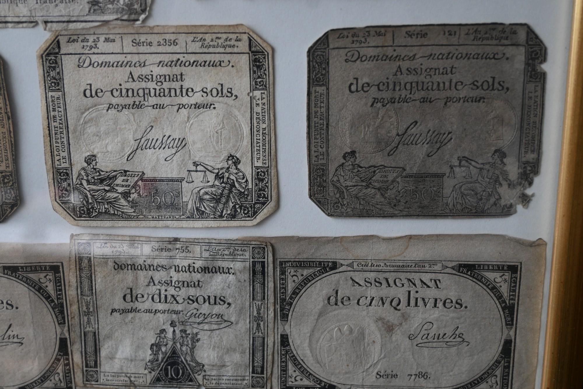 Colección De Assignats Monedas Revolucionarias Francesas, finales del siglo XVIII en venta 1