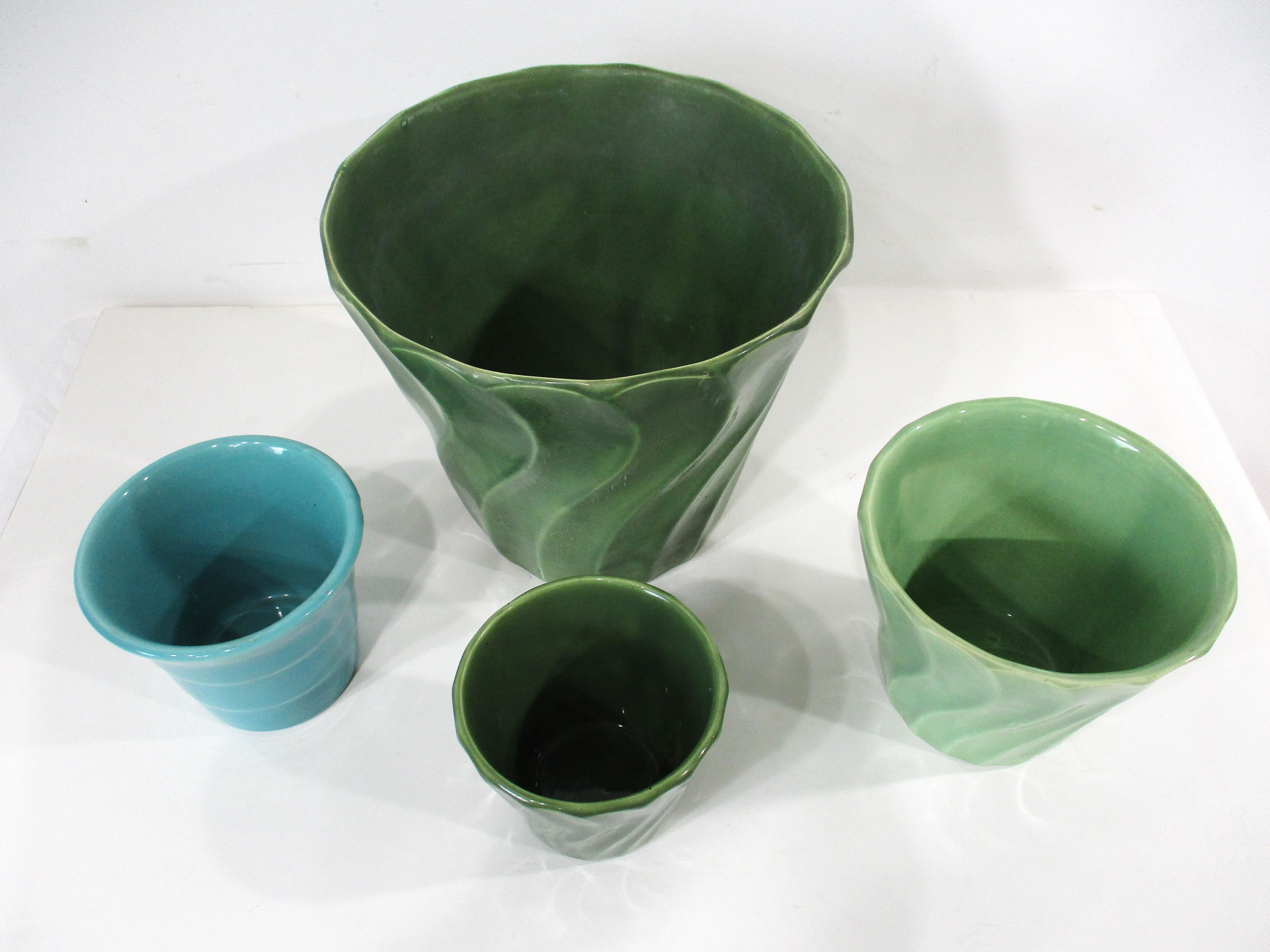 Collection de jardinières Bauer California Pottery 4 pièces. en vente 10