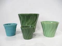 Collection de jardinières Bauer California Pottery 4 pièces.