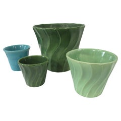 Vintage Collection of Bauer California Pottery Planters 