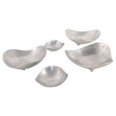 Vintage Collection of Biomorphic Aluminum Bowls by Bruce Fox