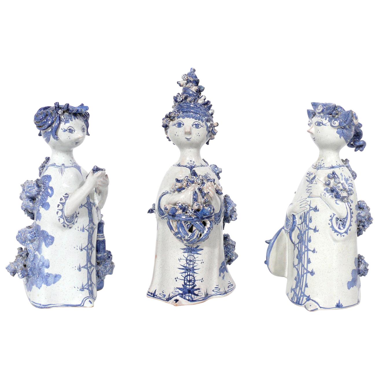 Collection of Bjørn Wiinblad Unique Ceramic Figures