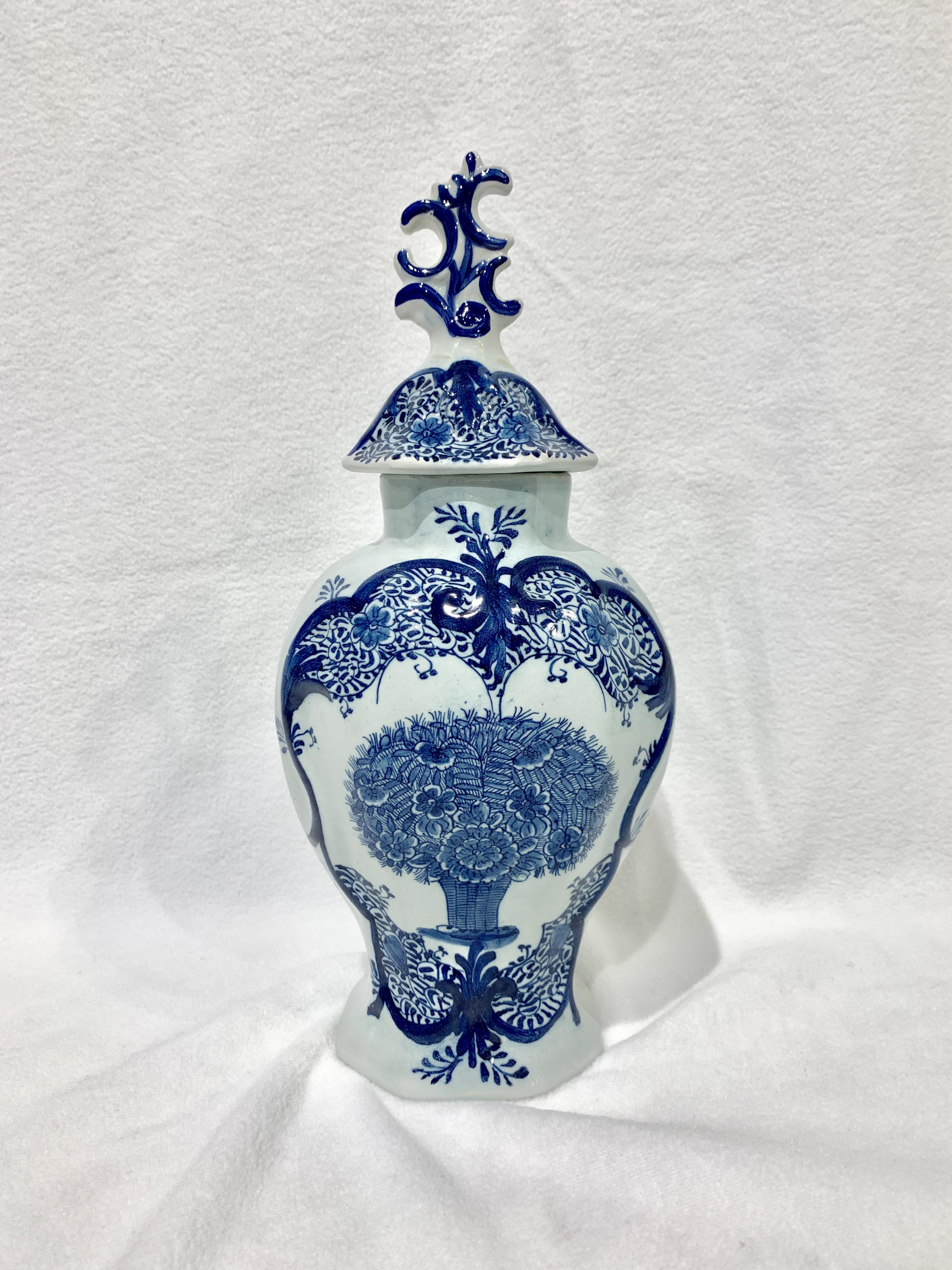 Collection of Dutch Delft Blue and White Vases Mid 18th Century 2
