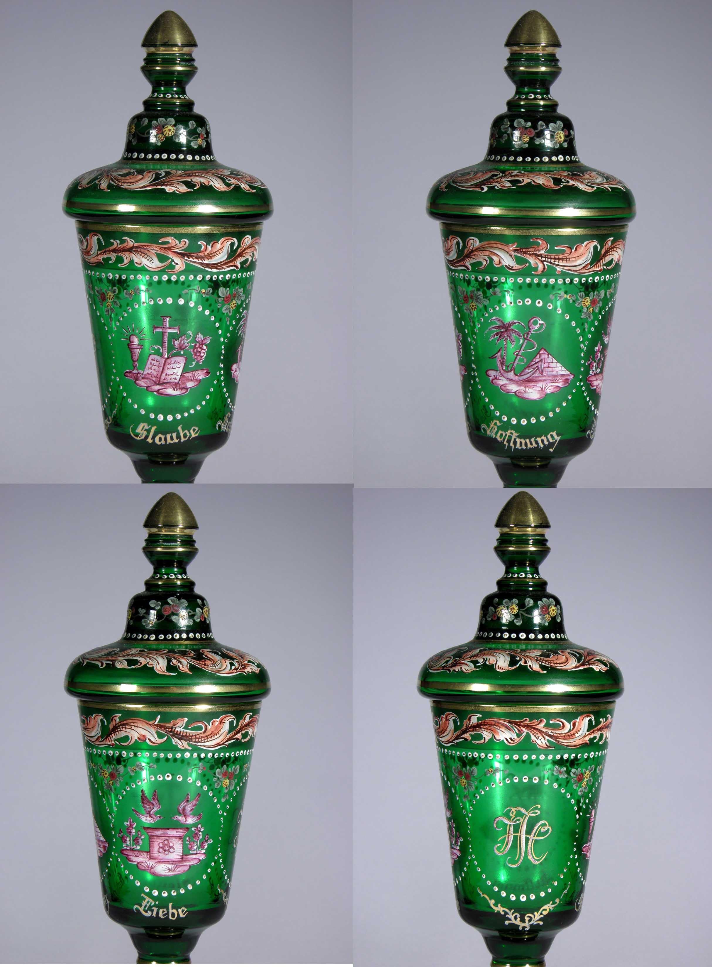 Collection of Bohemian European Vintage Glass 19-20th century 3