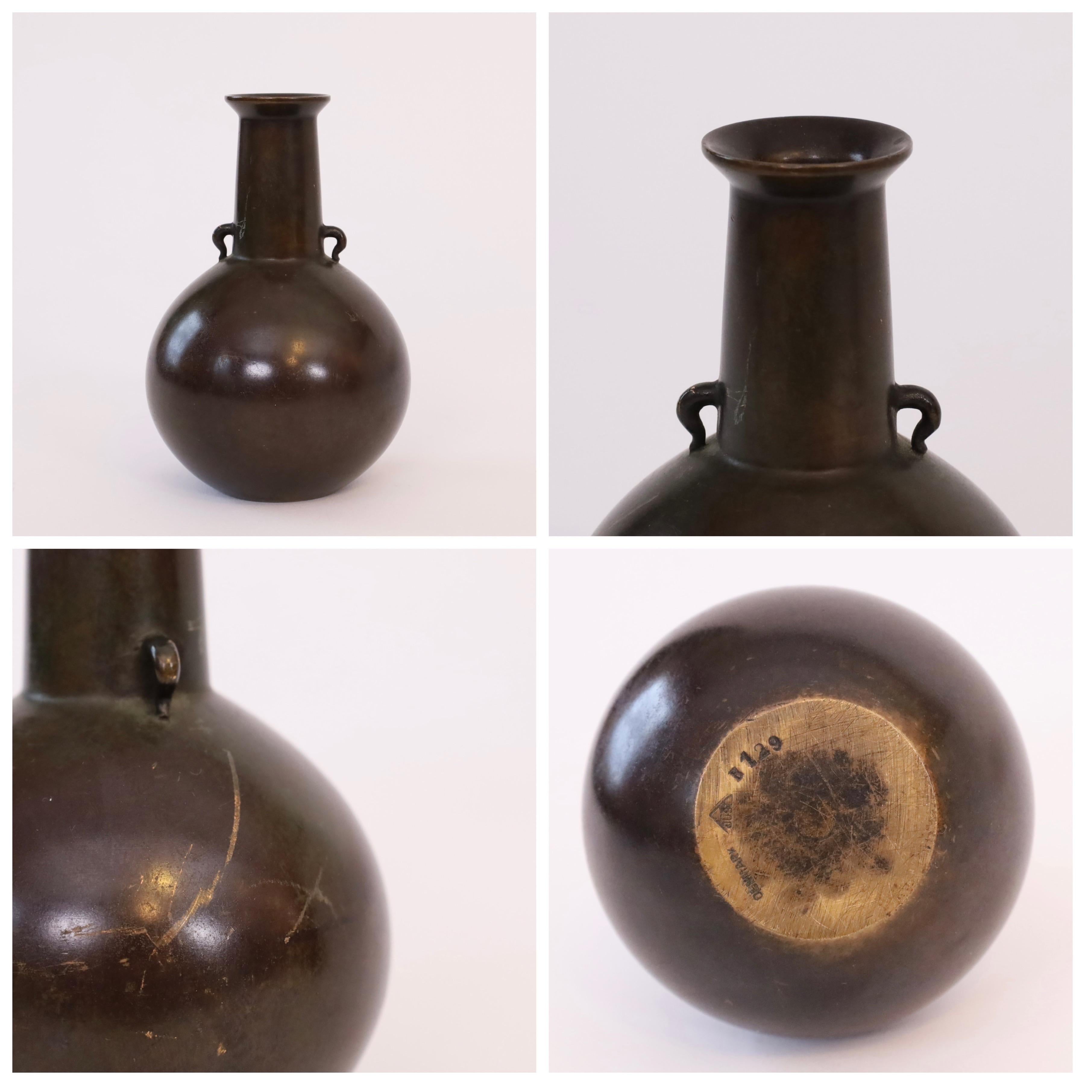 Collection of bronze vases by Just Andersen, 1920s, Denmark For Sale 5