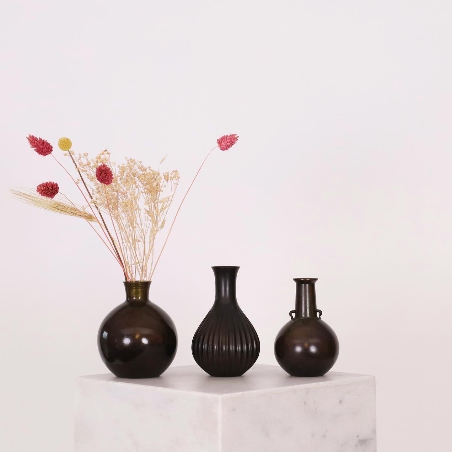 Danois The Collective of bronze vases by Just Andersen, 1920s, Denmark en vente