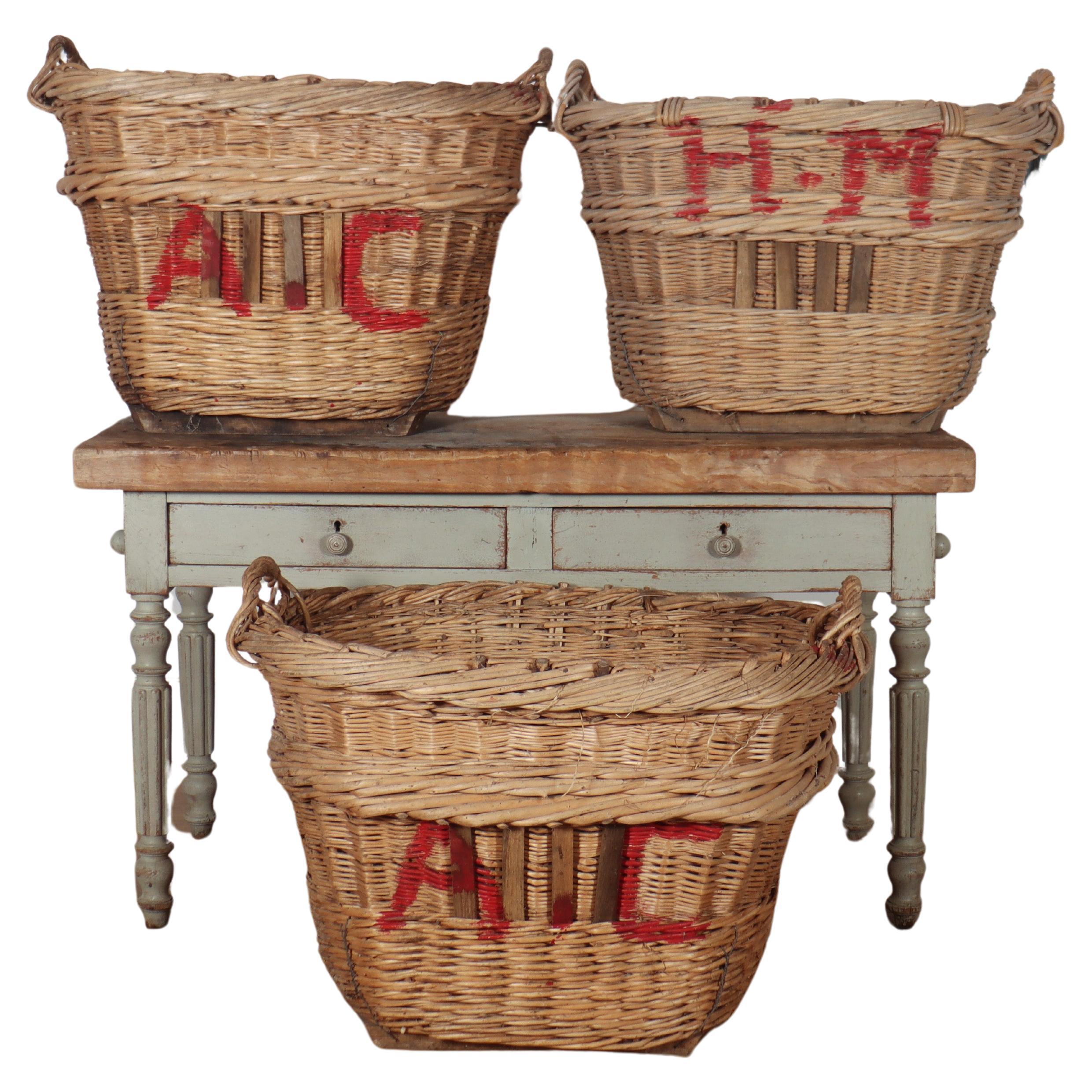 Collection of Champagne Grape Baskets For Sale