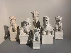 Collection of Chinese Blanc de Chine Foo Dogs, 17th-19th Century, China