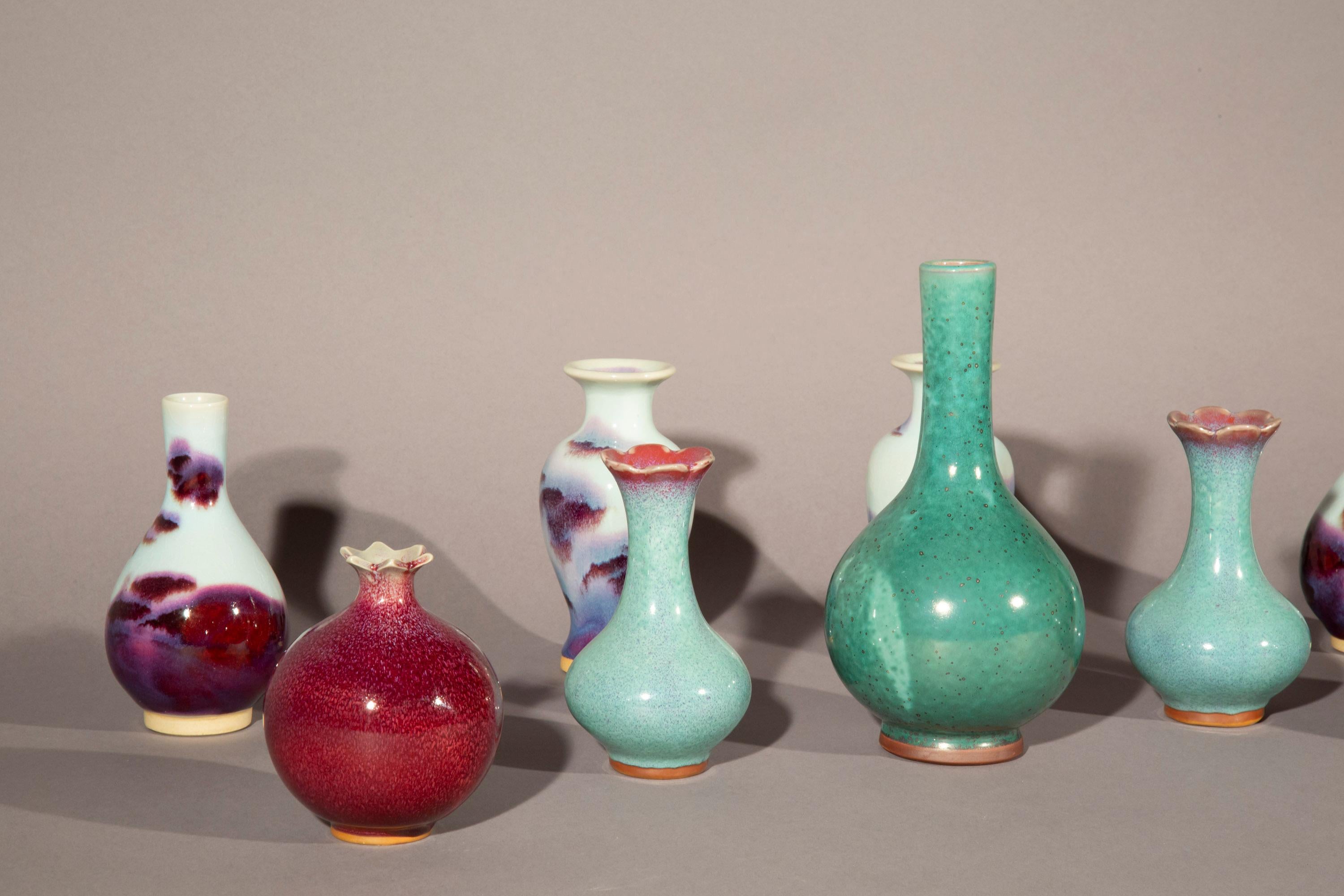 Collection of Nine Chinese Porcelain Glazed Vases 3